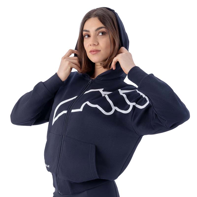 Cotton Hoodie Full Zip Equiline CORGIA for Women - 9221