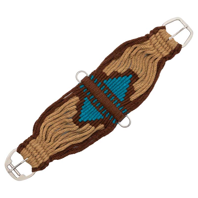 Pool’s western mohair girth w/strings and leather reinforcements