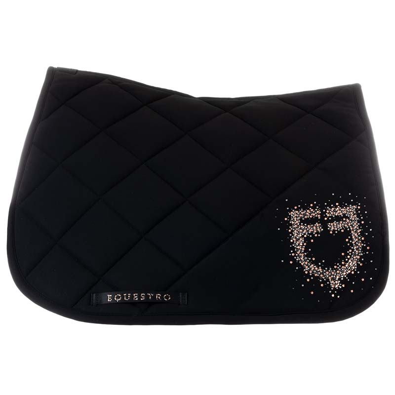 Equestro jumping saddle pad with crystal logo - 2959