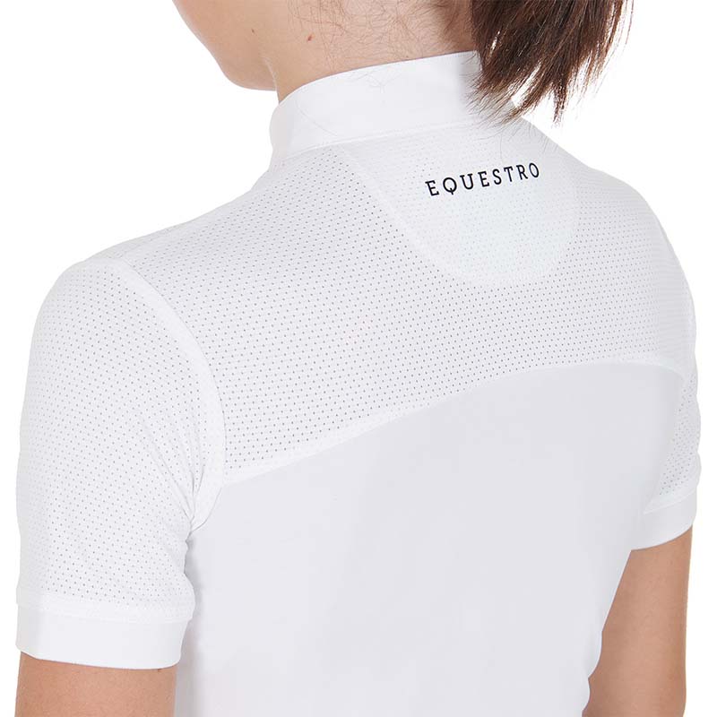 Equestro competition polo shirt short sleeved for girls - 9065