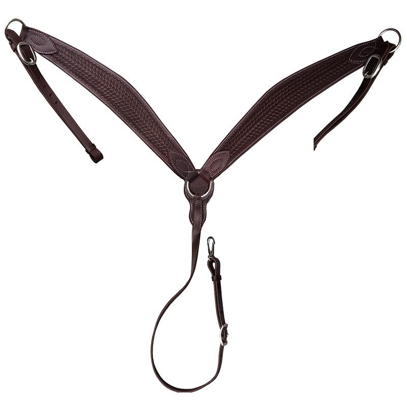 Western breastplate natowa basket tooling leather - 4776