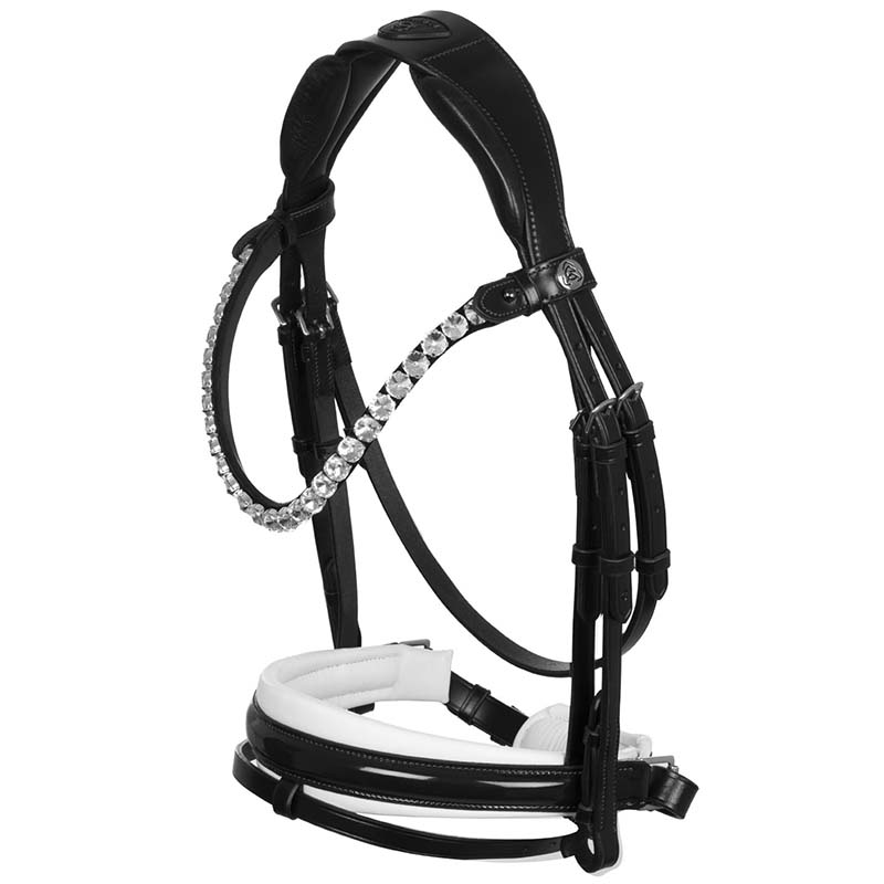 Acavallo ophelia bridle in calfskin with crystals - 2324
