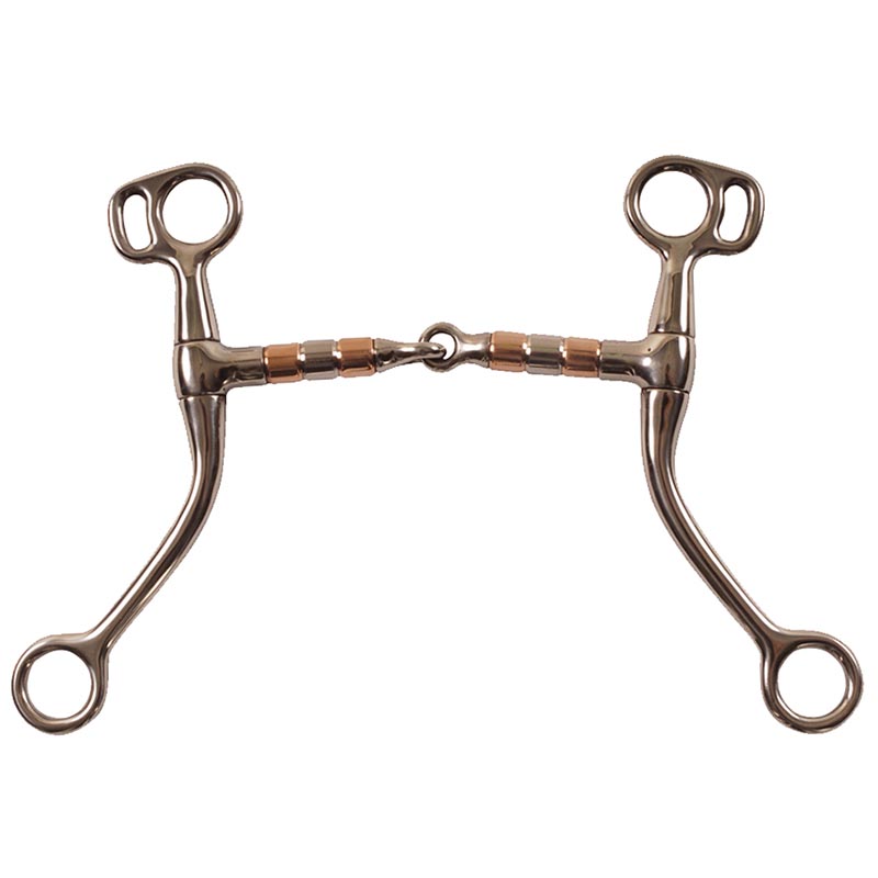 Stainless steel american bit stainless steel and copper mouthpiece with rollers