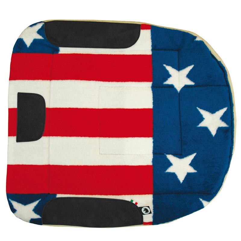 Western barrel saddle pad u.s.a. flag printed fabric