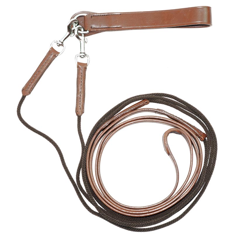 Draw reins leather and nylon chetak with girth attachment