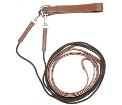 DRAW REINS LEATHER AND NYLON CHETAK WITH GIRTH ATTACHMENT - 0897