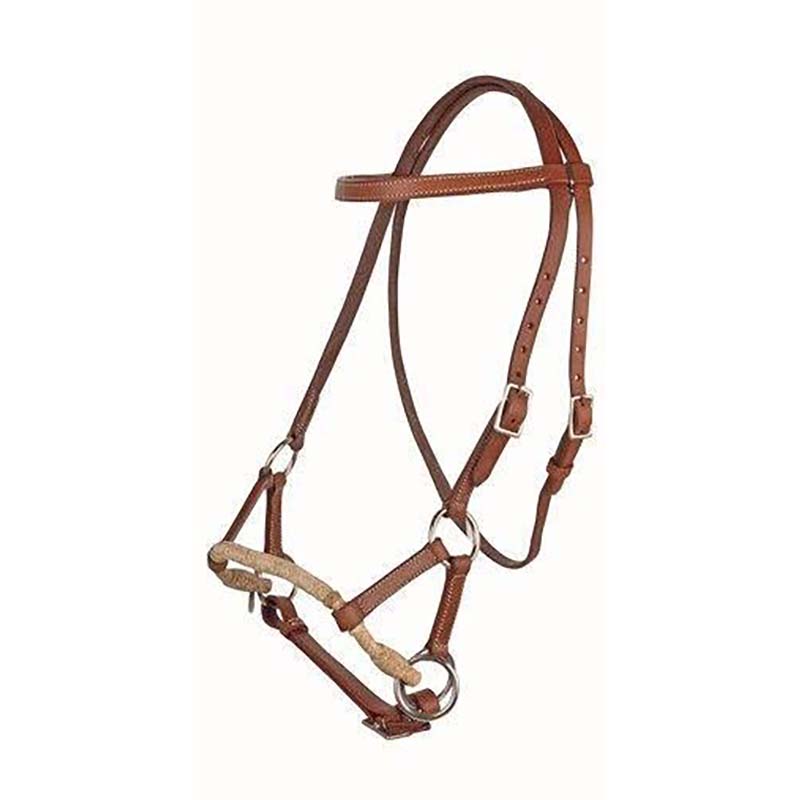 Sidepull Bitless Leather Bridle - 4347