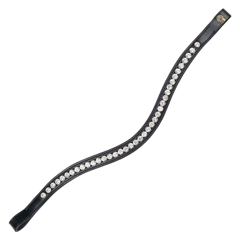 Waldhausen x-line classic shaped browband with rhinestone