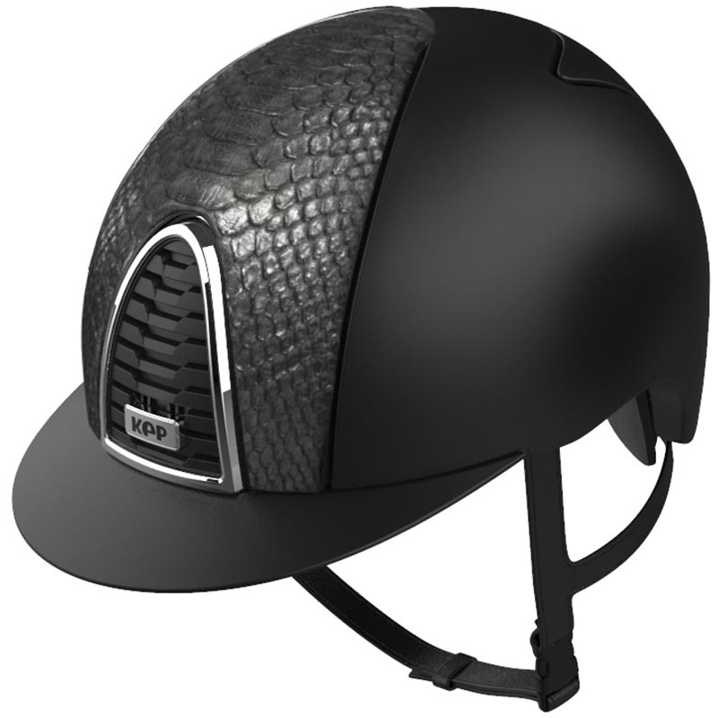 Kep italia helmet model cromo 2.0 textile with matching python leather