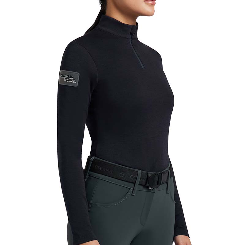Cavalleria toscana women wool technical sweater with zip - 9648