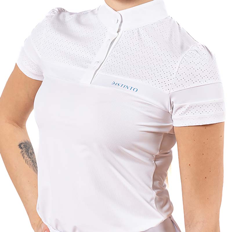 WOMEN’S SHORT-SLEEVE SHOW POLO D-ISTINTO – DOTS MODEL - 3477