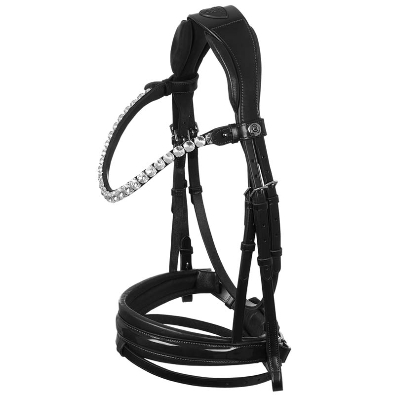 Acavallo ophelia bridle in calfskin with crystals