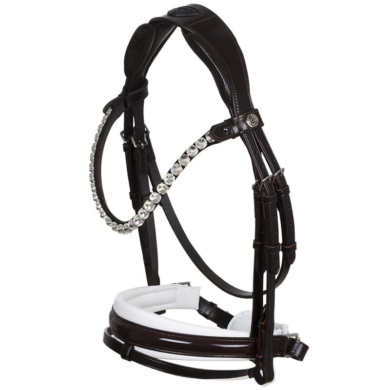 Acavallo ophelia bridle in calfskin with crystals - 2324