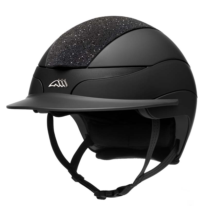 Equiline XANTO Riding Helmet Swarovski Top and Logo - Standard visor - 3241