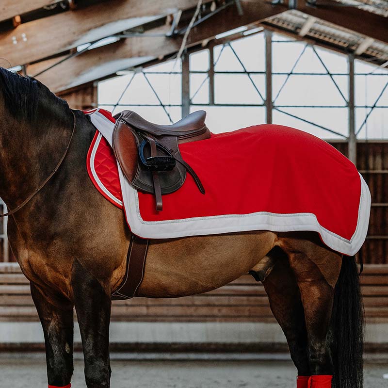 Equitheme Xmas Fleece Exercise Sheet with glitter trim