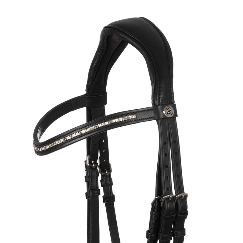 Acavallo dama bridle in calfskin with crystals - 3794