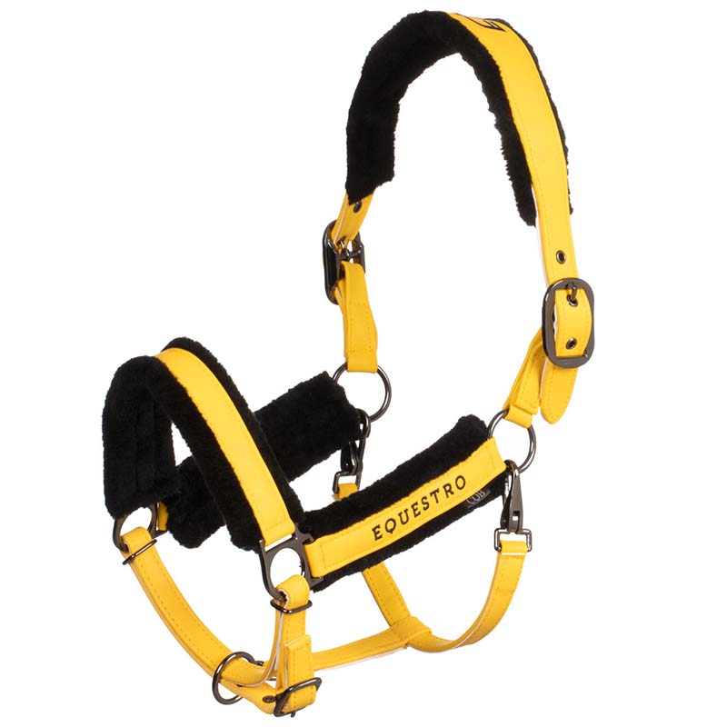 Equestro Synthetic Headcollar with faux Sheepskin - 0346