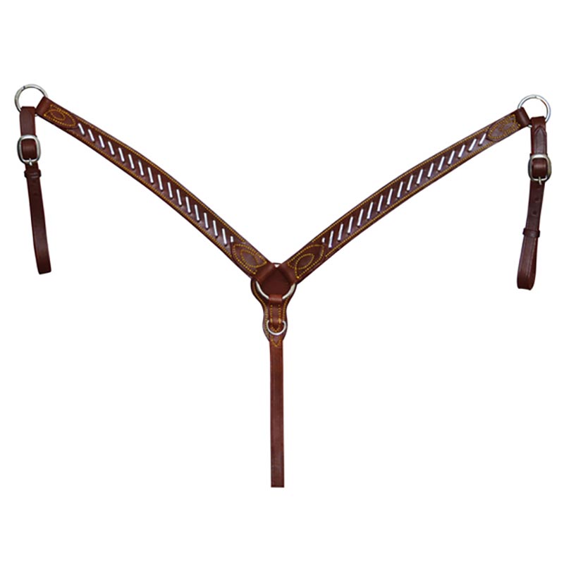 Western breastcollar with silver wire