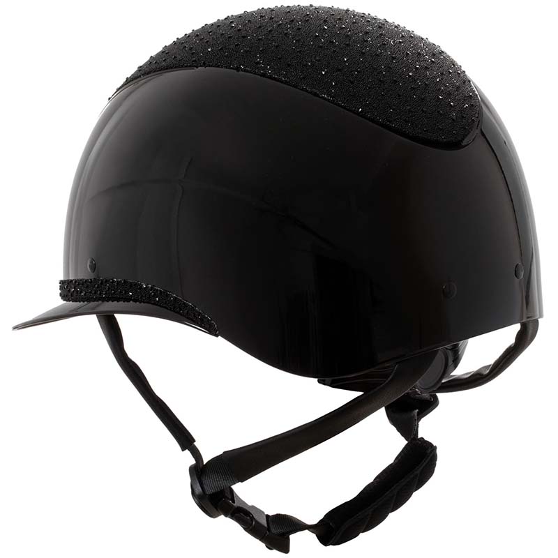 Equestro luxury wide visor helmet with crystals - 3385