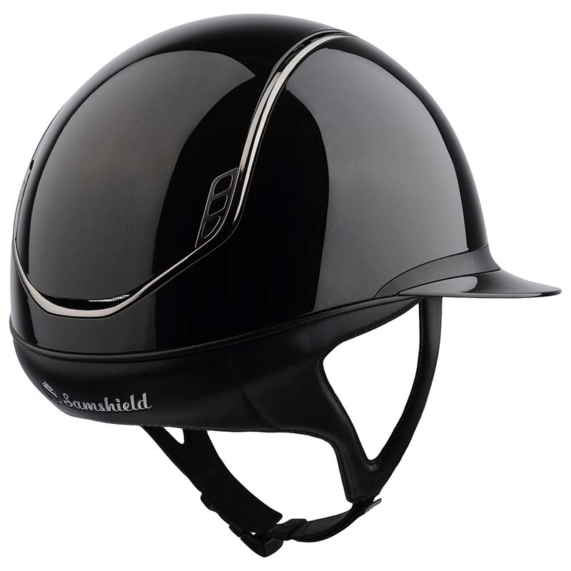 Samshield miss shield 2.0 shadowglossy helmet with chrome trims - 3266