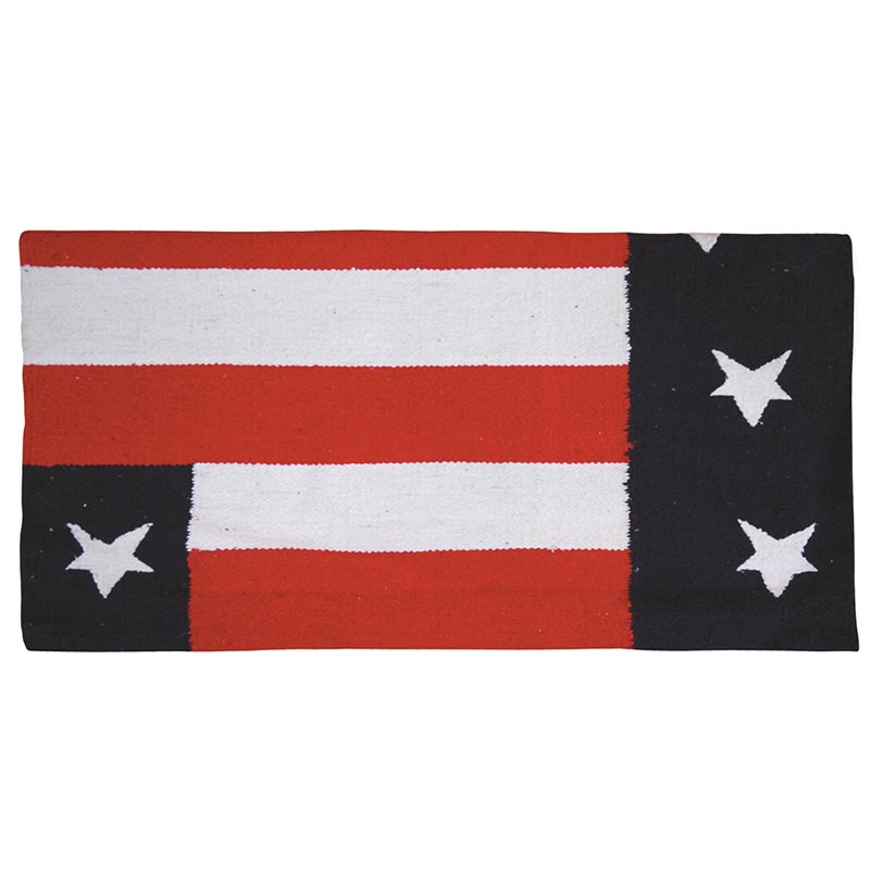 Western navajo fabric rug u.s.a. flag 32 x 32