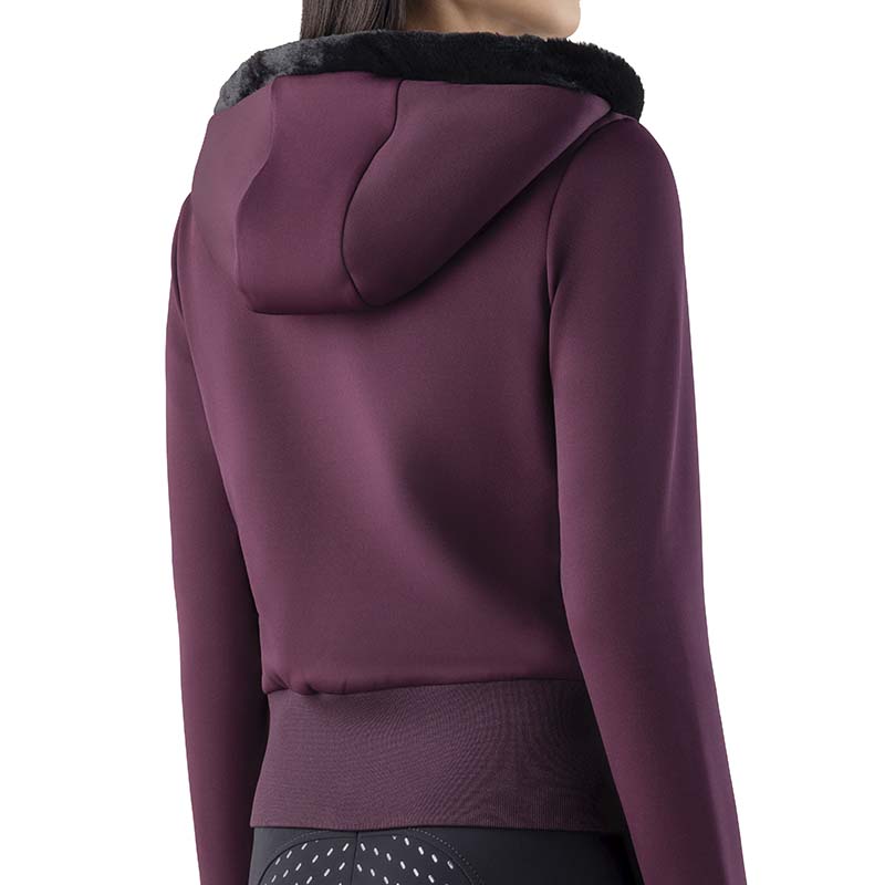 Equiline Women’s Short Hoodie with Eco-Fur Lining - 9274