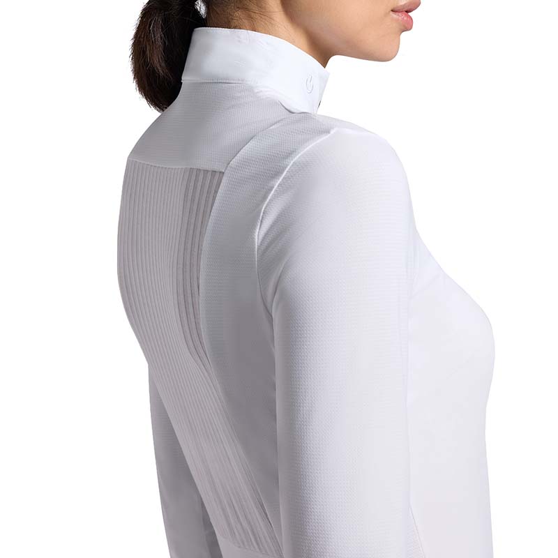 Cavalleria Toscana Competition Polo long sleeve w/Striped back insert - women - 9621