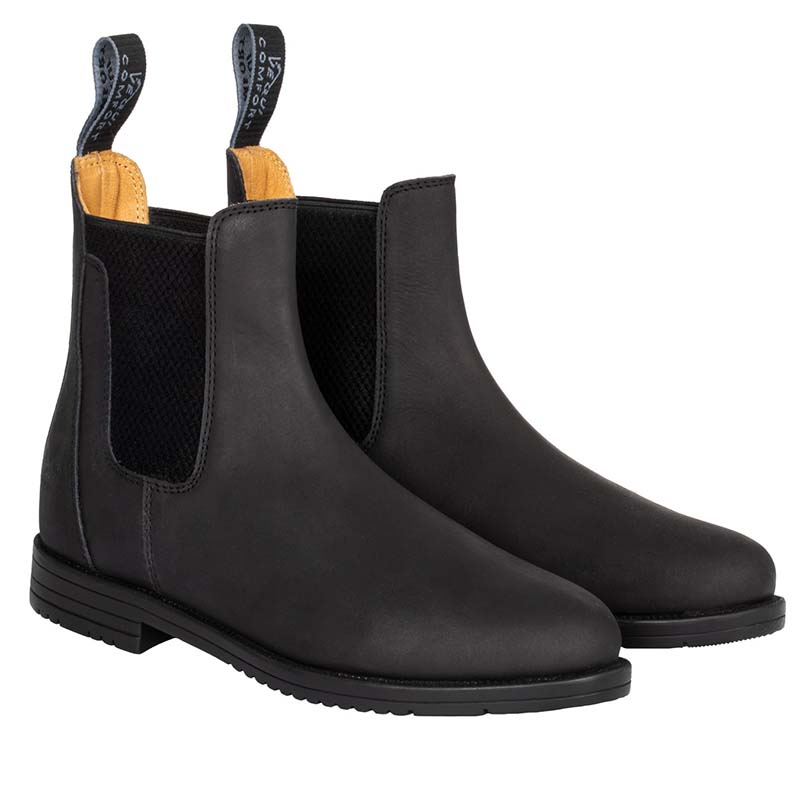 Jodhpur leather boot with rubber sole