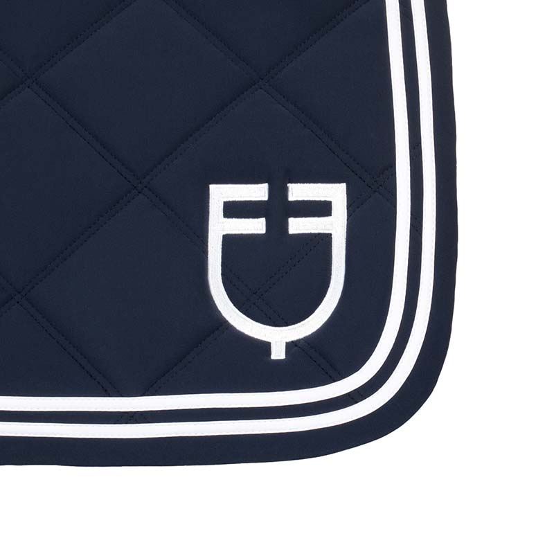 Equestro DOUBLE STRIPES Jump Saddle Pad in Technical Fabric - 9782