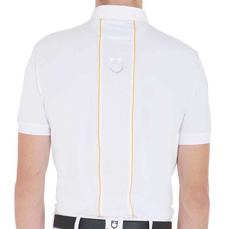 Male equestro polo short sleeve perforated techno fabric - 9749