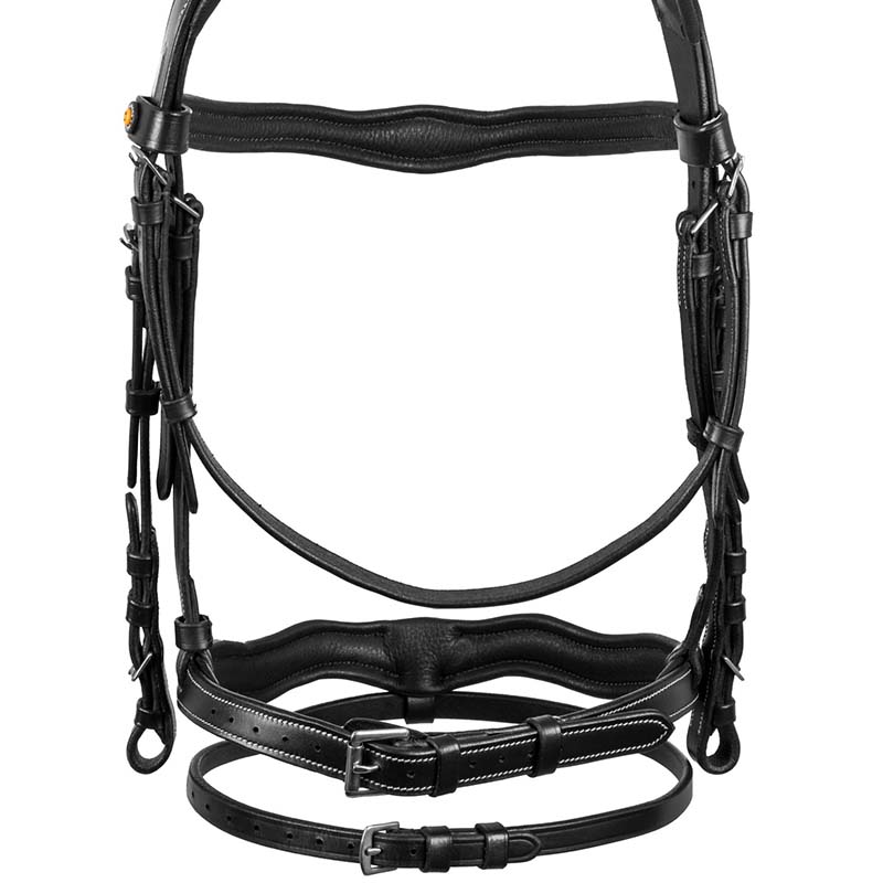 Equestro english bridle in leather with throatlatch - 2344
