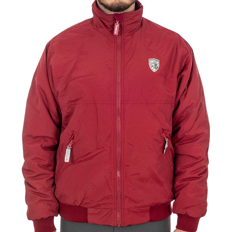 Winter bomber jacket in breathable technical fabric with fleece lining
