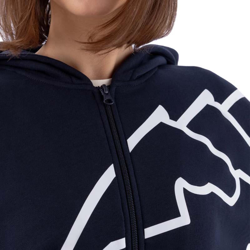 Cotton Hoodie Full Zip Equiline CORGIA for Women - 9221