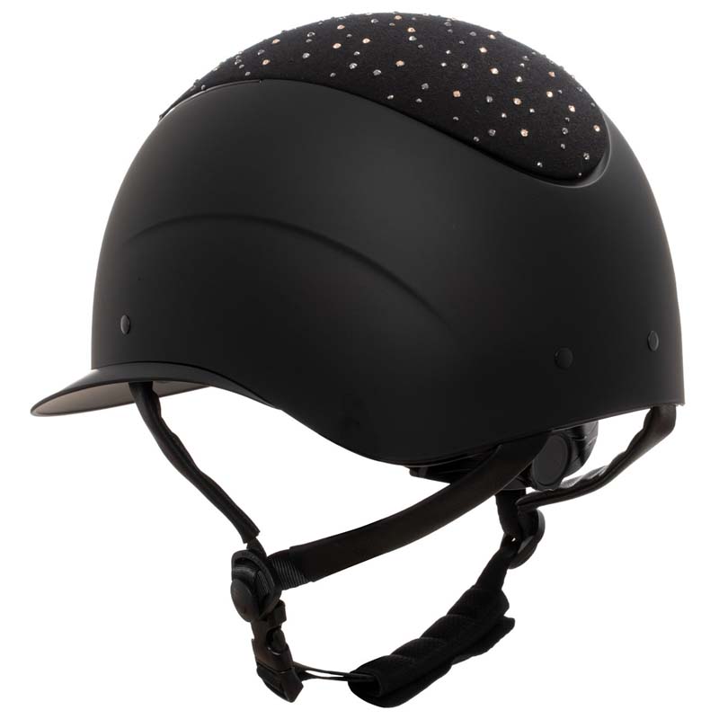 Equestro PROXIMA Riding Helmet with Rhinestone Logo and Matte Shell - 9802