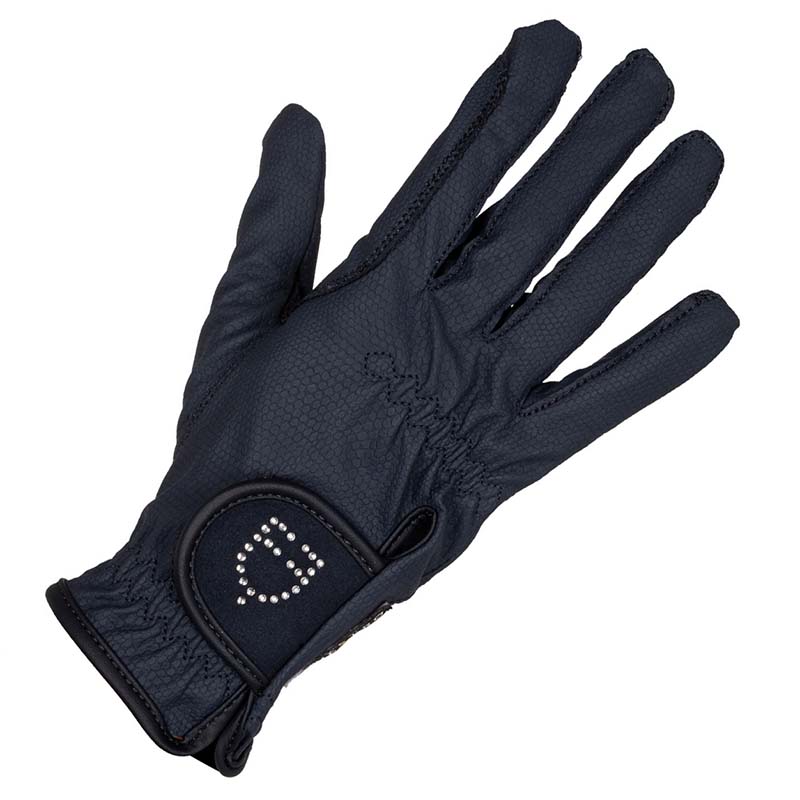 Women’s Riding Gloves Equestro with Glitter Logo - 2194