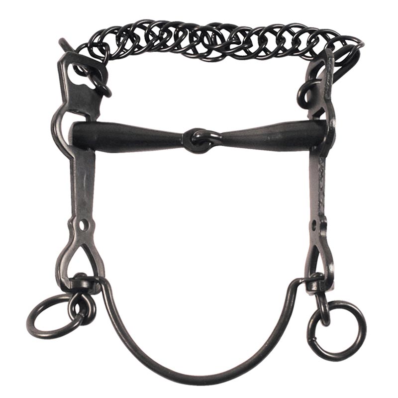 Portuguese traditional bit iron iron with jointed and curb chain