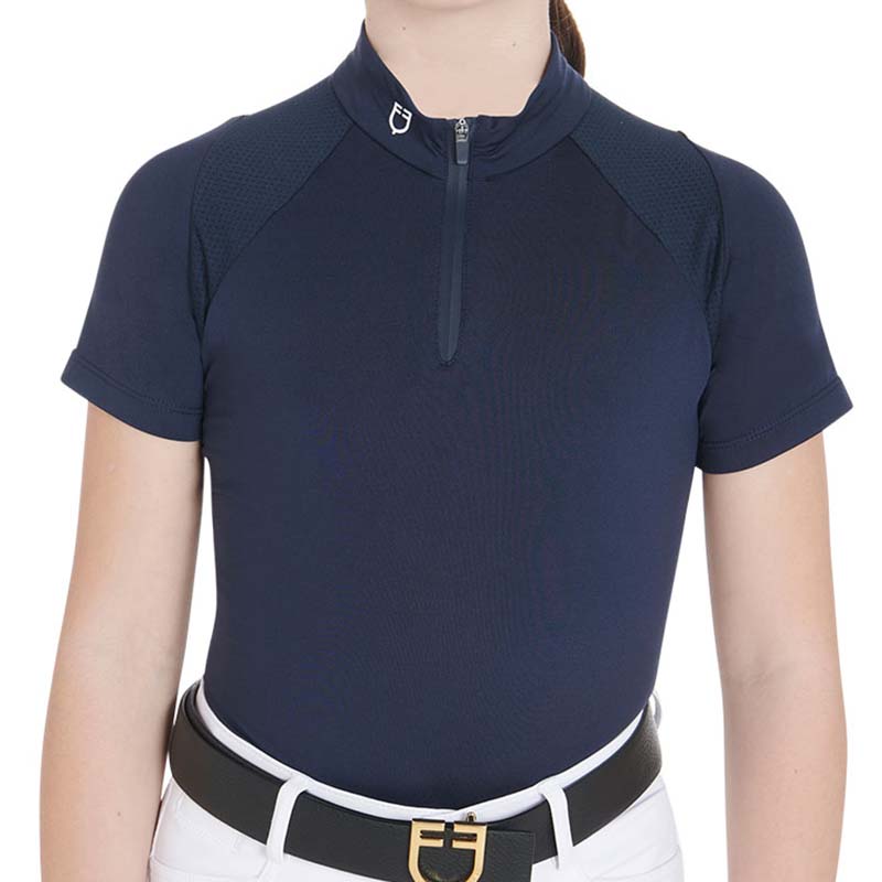Equestro training polo shirt junior short sleeved