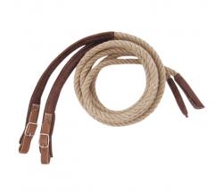 ROPE REINS FOR MAREMMANA BRIDLE WITH LEATHER - 0947