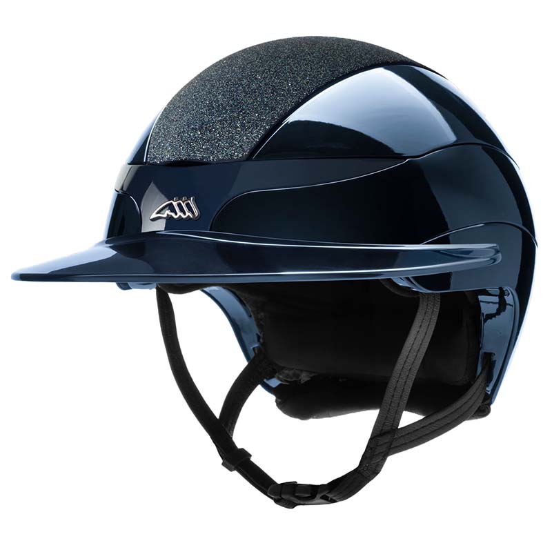 Equiline XANTO Riding Helmet with Equiline Logo and Swarovski Top - Wide Visor - 3287