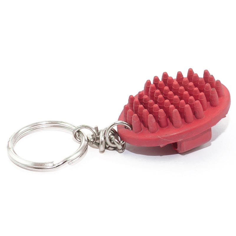 Soft rubber curry comb shaped lilliput keychain