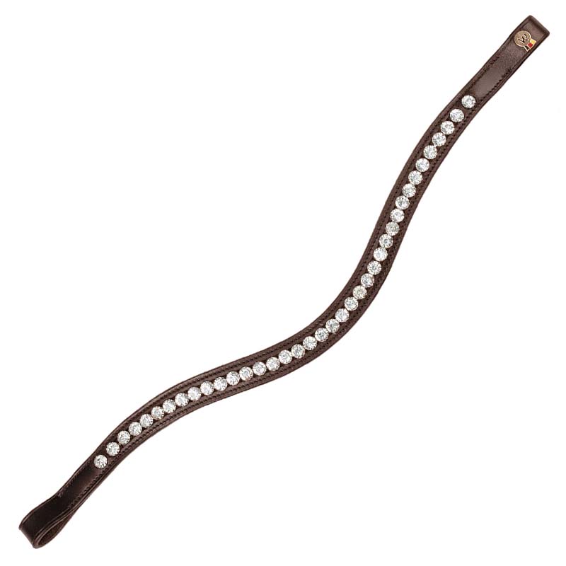 Waldhausen x-line classic shaped browband with rhinestone - 3094