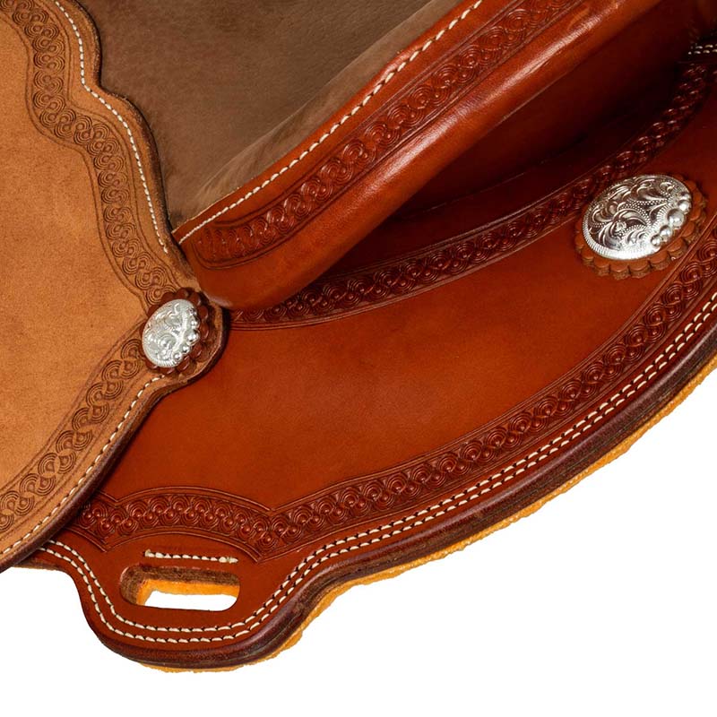 Western saddle west wood classic ladywade with worked border - 4860