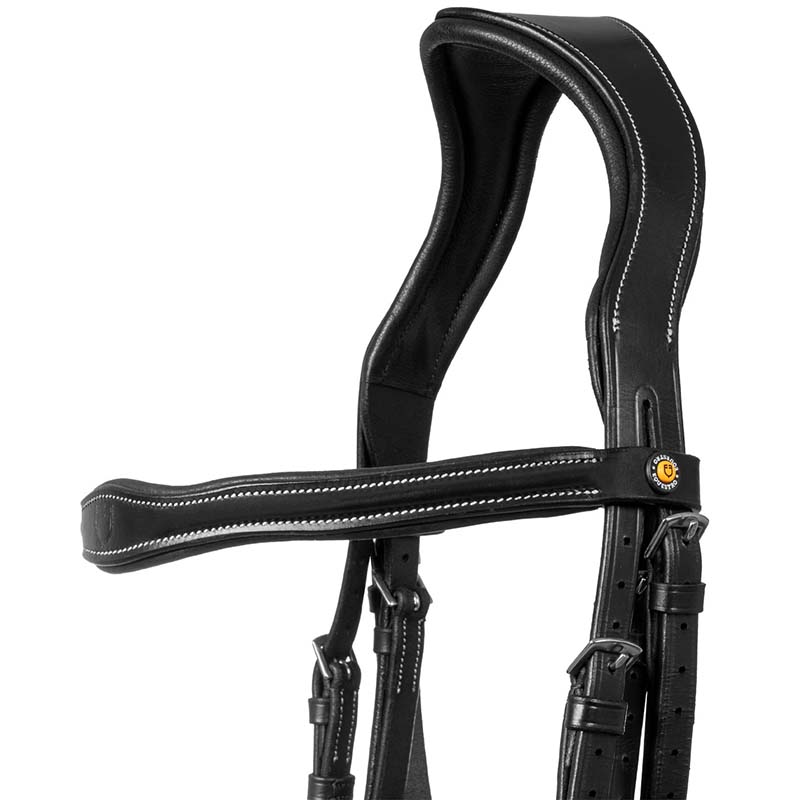 Equestro english bridle in leather with throatlatch - 2344