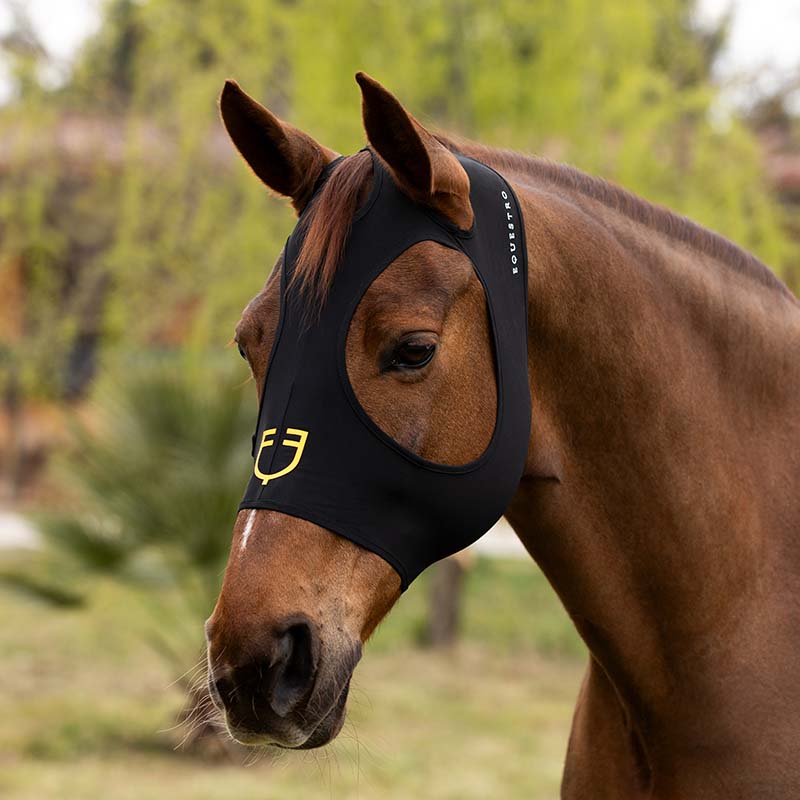 Equestro lycra fly mask for horses without mesh