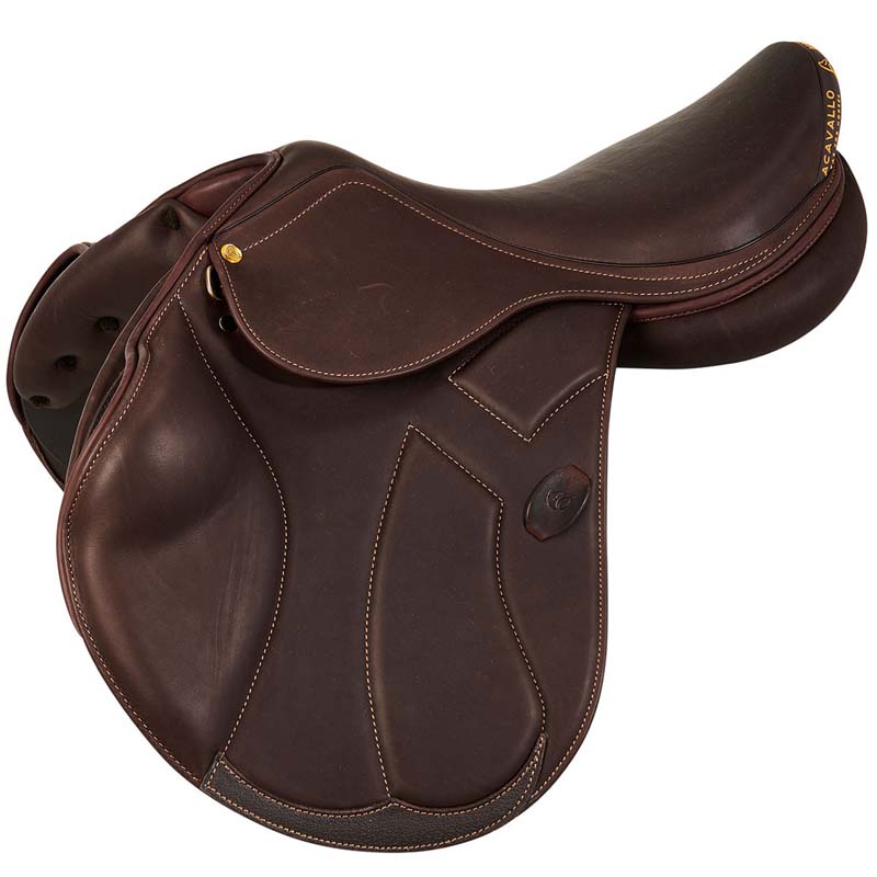 Acavallo jumping saddle full double calfskin leather model Gattuso - 2707