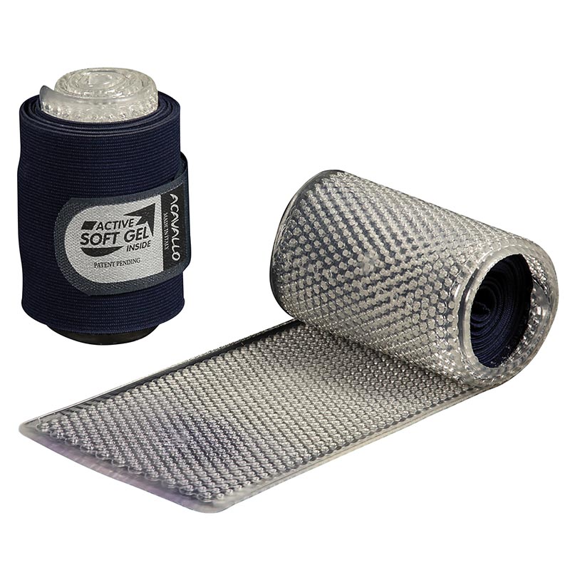 Pair of working elastic bandages made of cloth and gel active