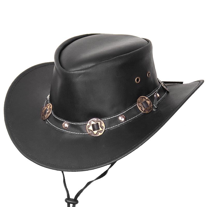 Australian leather hat model concho unisex - 4079