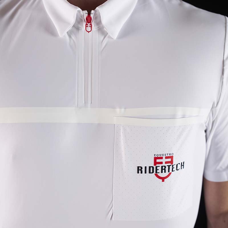 Equestro ridertechnology men competition polo with zip - 9951