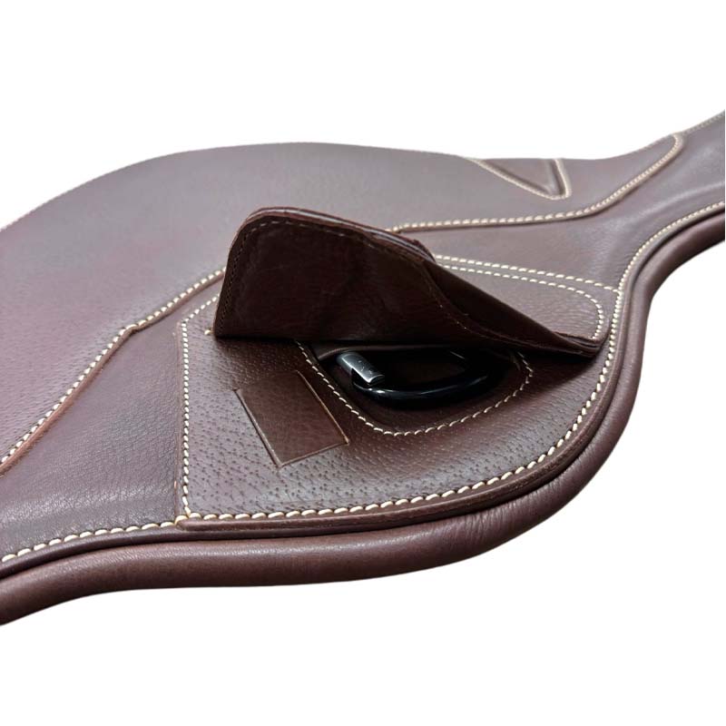 Pariani Stud Girth with snap hook in leather - 2883