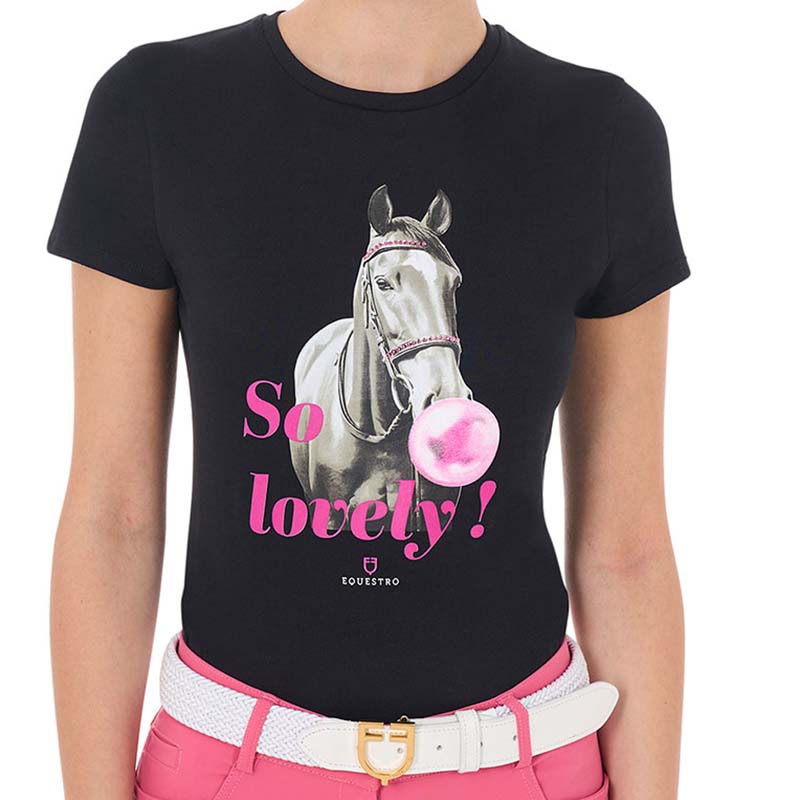 Equestro women's t-shirt w/print so lovely - 9758